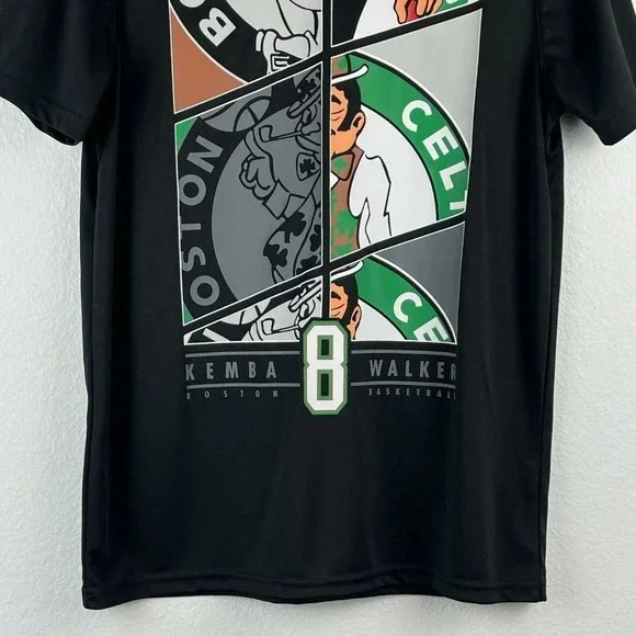 NBA Boston Celtics Basketball Kemba Walker #8 Graphic T-Shirt Mens Size M Black - Picture 4 of 11